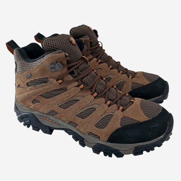 Merrell Boots Mens Size 13 Medium Brown Moab Mid Gore-Tex Vibram Hiking J88623W - Picture 1 of 13